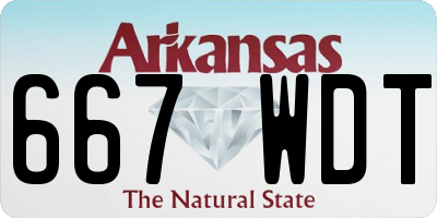 AR license plate 667WDT