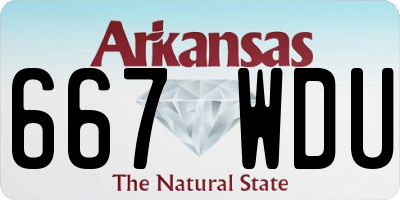 AR license plate 667WDU
