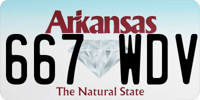 AR license plate 667WDV