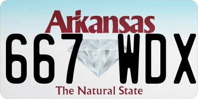 AR license plate 667WDX