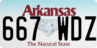 AR license plate 667WDZ