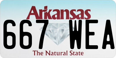 AR license plate 667WEA