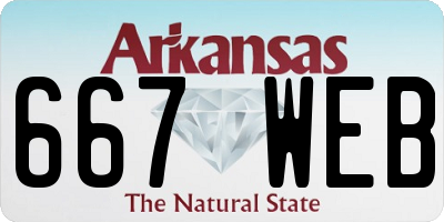 AR license plate 667WEB