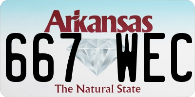 AR license plate 667WEC
