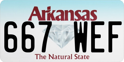 AR license plate 667WEF