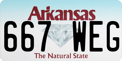 AR license plate 667WEG