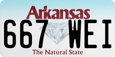 AR license plate 667WEI