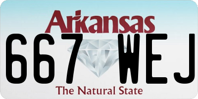 AR license plate 667WEJ