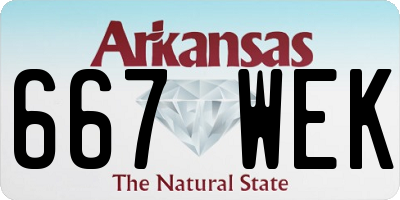 AR license plate 667WEK