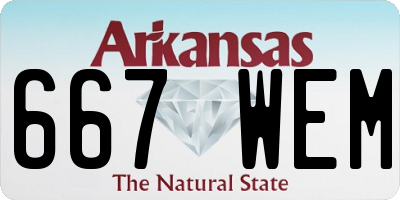 AR license plate 667WEM