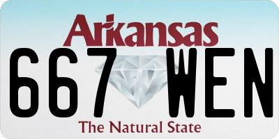 AR license plate 667WEN