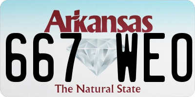 AR license plate 667WEO