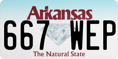 AR license plate 667WEP