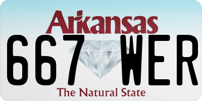AR license plate 667WER