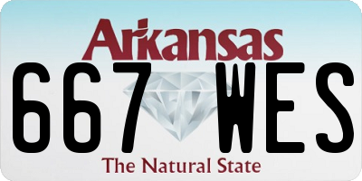AR license plate 667WES