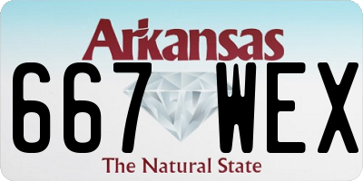 AR license plate 667WEX