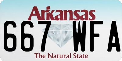 AR license plate 667WFA