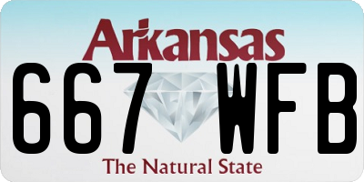 AR license plate 667WFB