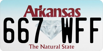 AR license plate 667WFF
