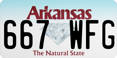AR license plate 667WFG