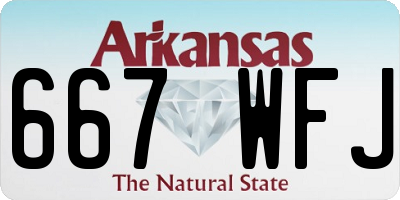 AR license plate 667WFJ