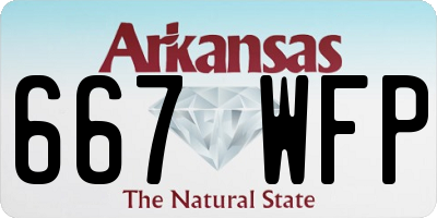 AR license plate 667WFP