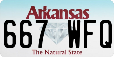 AR license plate 667WFQ