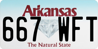 AR license plate 667WFT