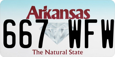 AR license plate 667WFW