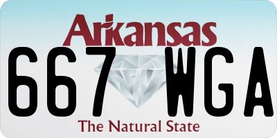 AR license plate 667WGA