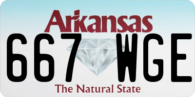 AR license plate 667WGE