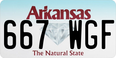 AR license plate 667WGF