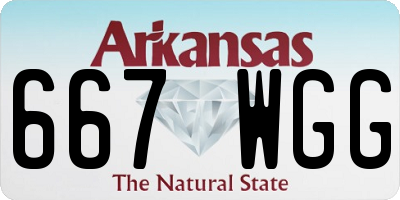 AR license plate 667WGG