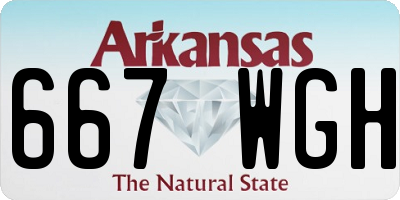 AR license plate 667WGH