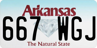 AR license plate 667WGJ