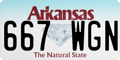 AR license plate 667WGN