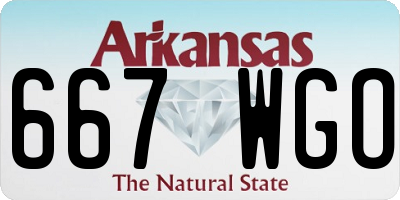 AR license plate 667WGO
