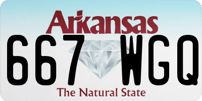 AR license plate 667WGQ