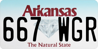 AR license plate 667WGR