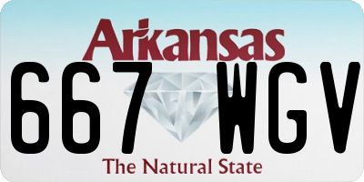 AR license plate 667WGV