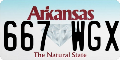 AR license plate 667WGX