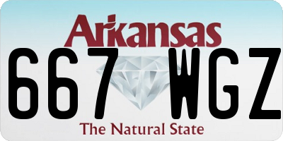 AR license plate 667WGZ