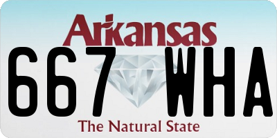 AR license plate 667WHA