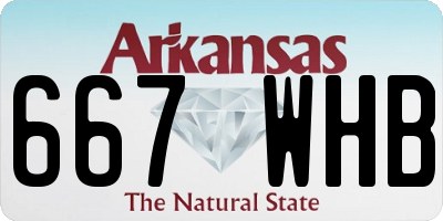 AR license plate 667WHB