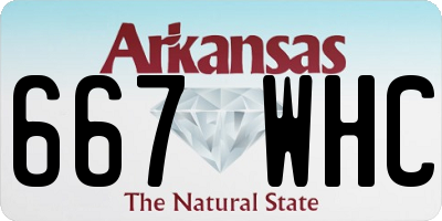 AR license plate 667WHC