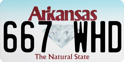 AR license plate 667WHD