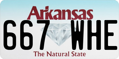 AR license plate 667WHE