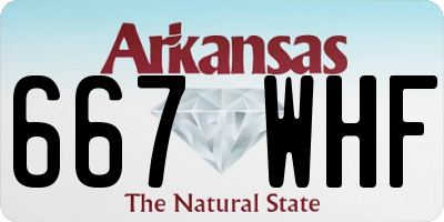 AR license plate 667WHF