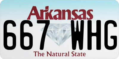 AR license plate 667WHG