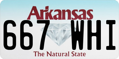 AR license plate 667WHI
